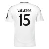 Camisola Real Madrid Valverde 15 Homen Equipamento 1ª 24/25